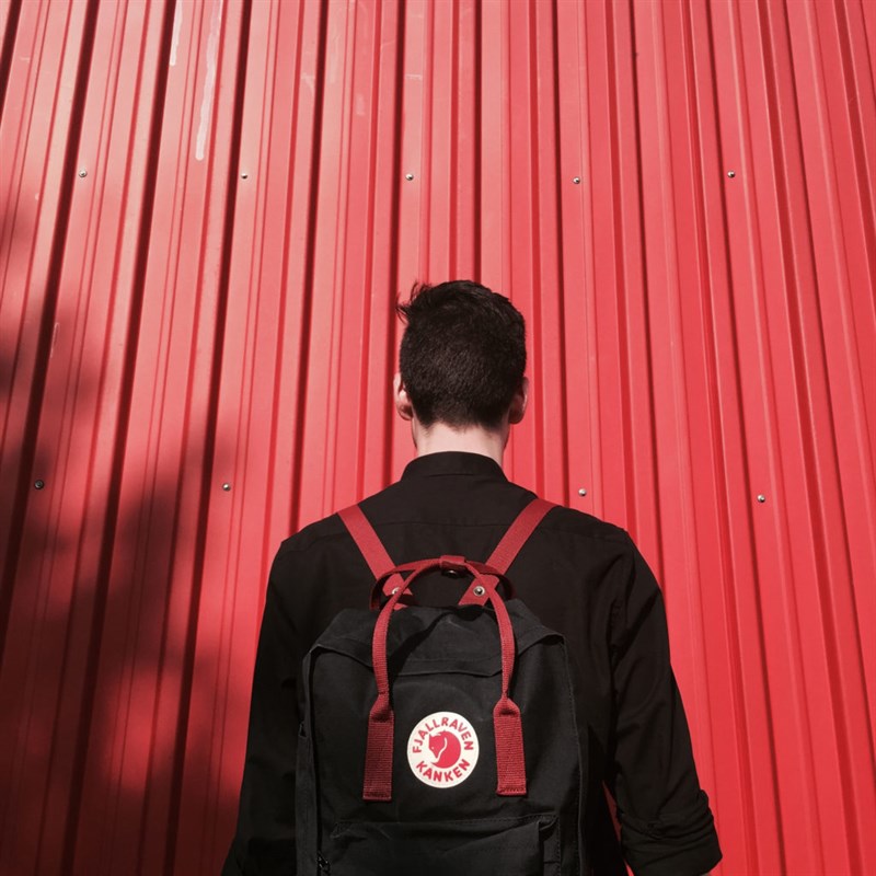 Fjallraven Kanken Classic Black-Ox Red