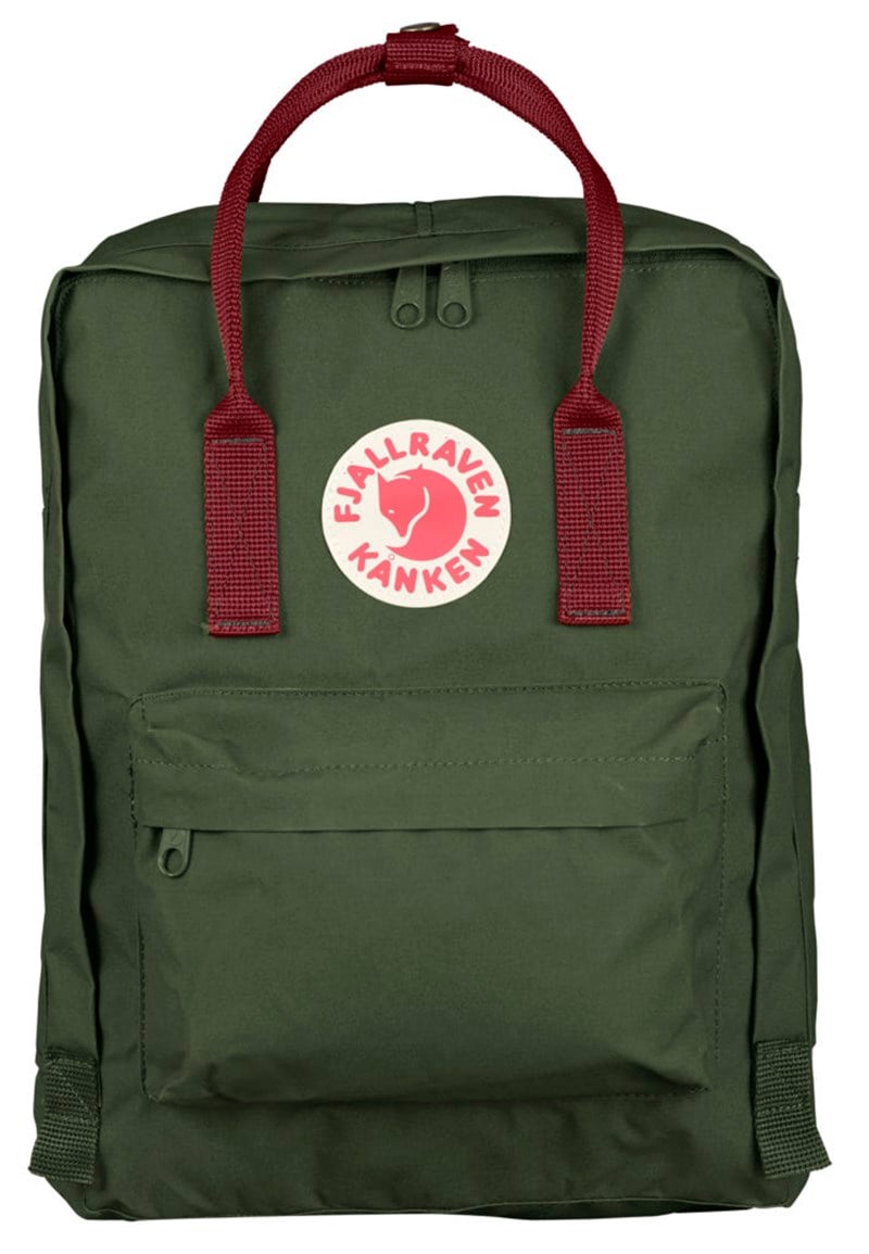 Fjallraven Kanken Forest Green-Ox Red