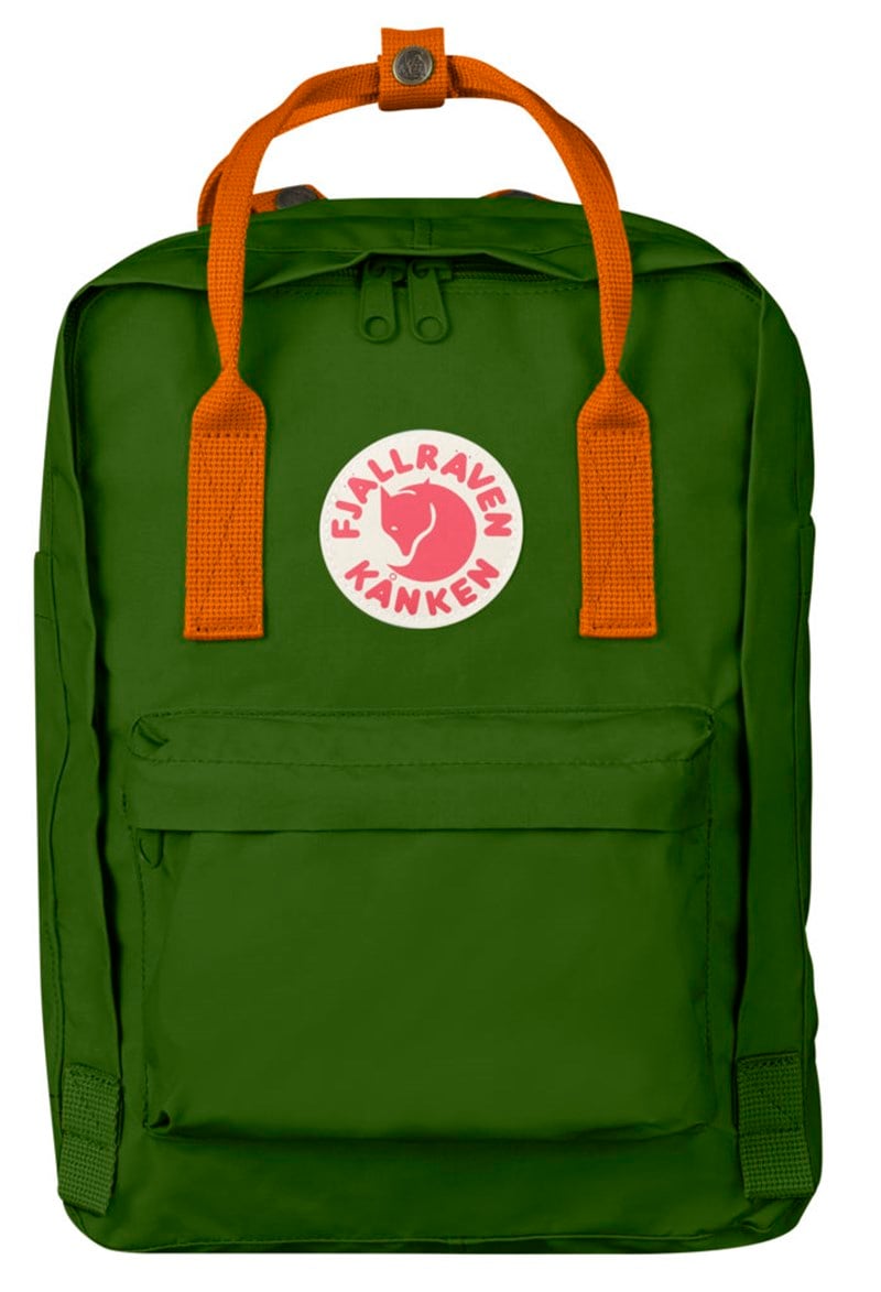 Fjallraven Kanken Laptop13″ Leaf Green-Burnt Orange