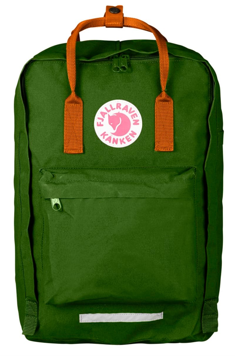 Fjallraven Kanken Laptop17″ Leaf Green-Burnt Orange
