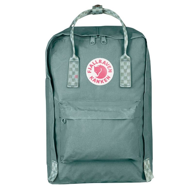 Fjällräven Kånken Laptop15″ Frost Green-Chess Pattern