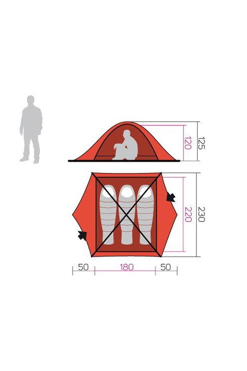 HANNAH SPRUCE COMFORT 3 KİŞİLİK 3 MEVSİMLİK OUTDOOR ÇADIR YEŞİL