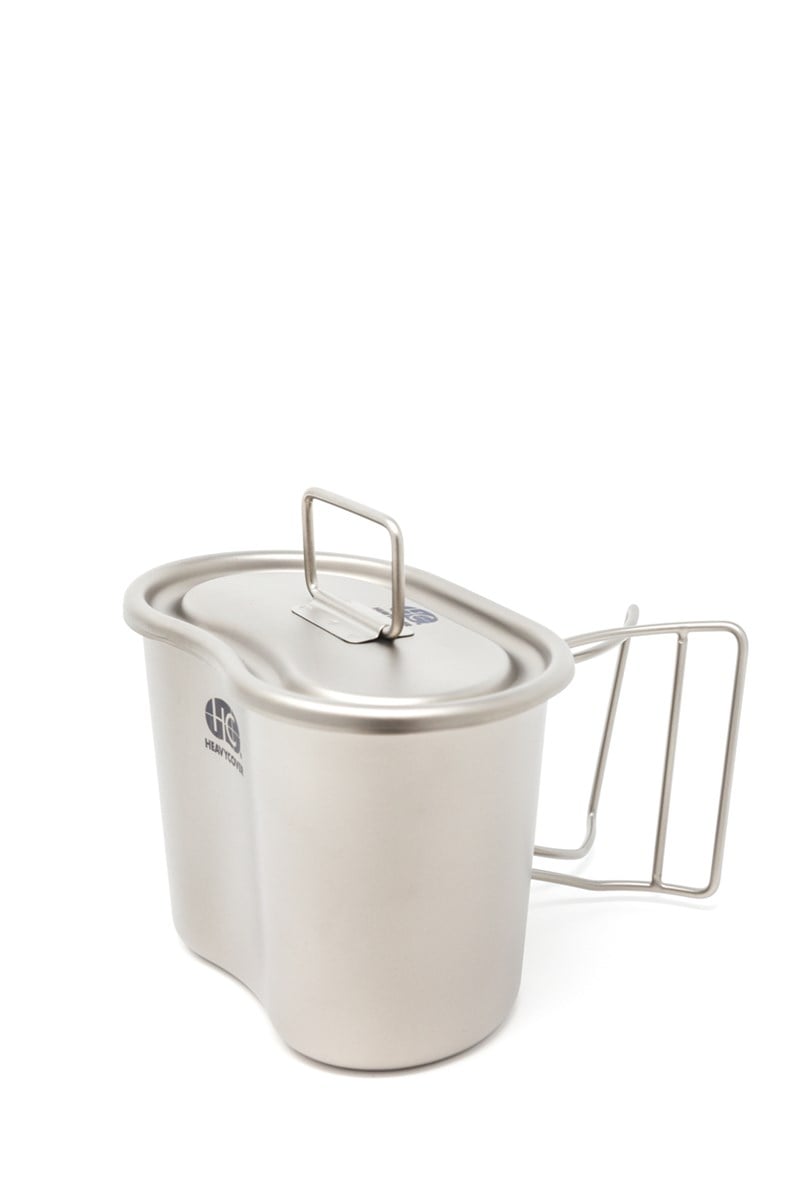 Heavy Cover US GI Style Titanium Canteen Mess Kit 37oz (Includes Tritan Plastic and Titanium Canteen Cap)