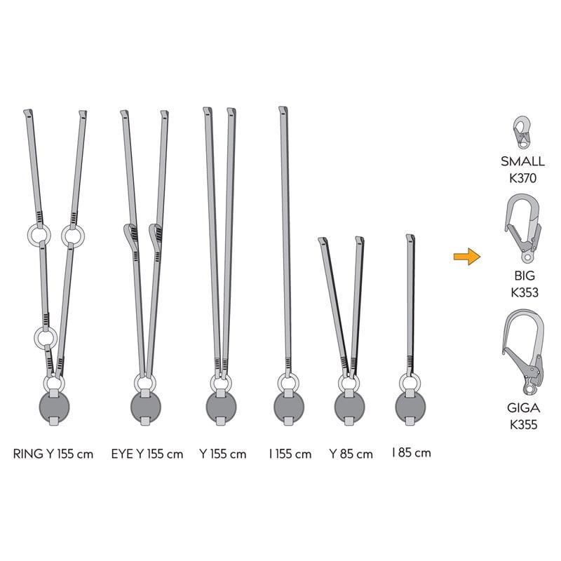 Reactor 140 ''Y'' 85 cm + 2xK355 Çift Kollu Lanyard 100-110 mm Black-White