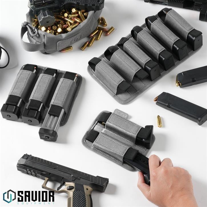 SAVIOR 6'lı Tabanca Şarjör Kılıfı (Mat Gri)