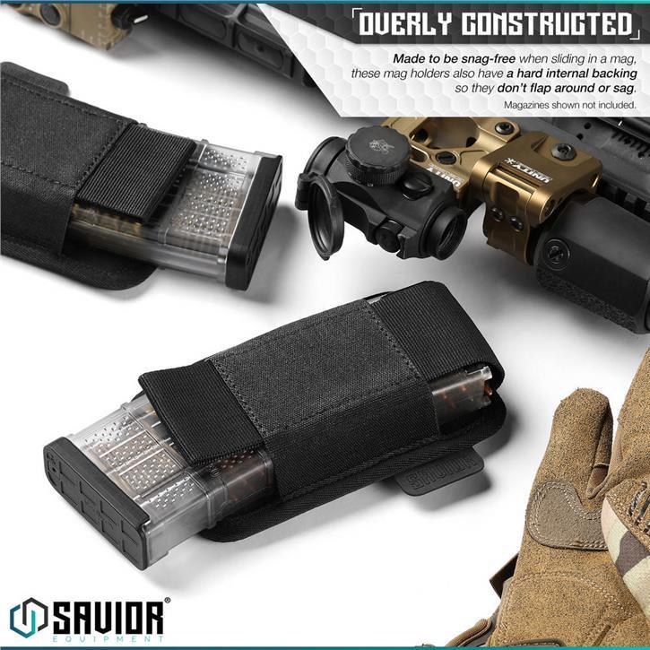SAVIOR Tekli AR15 / AK47 Şarjör Kılıfı (Mat Siyah)