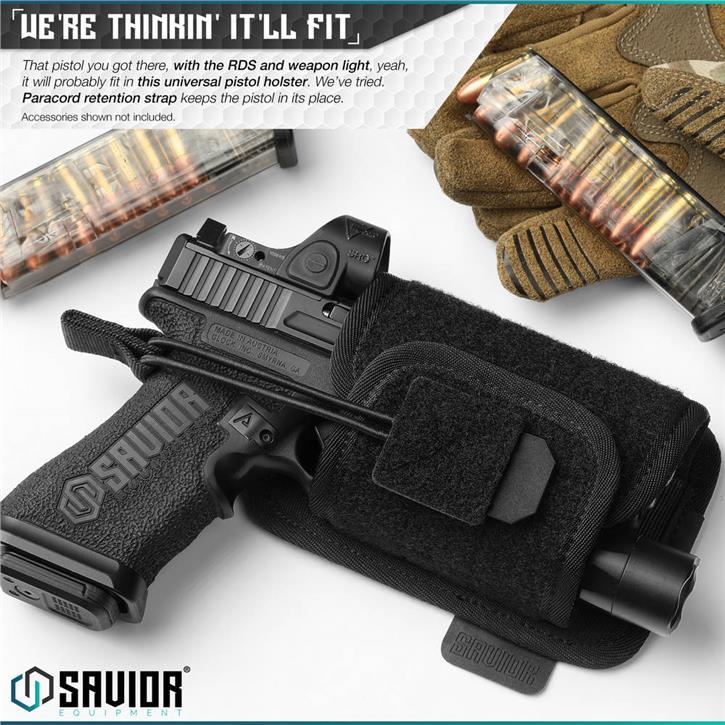 SAVIOR Universal Tabanca Kılıfı (Mat Siyah)
