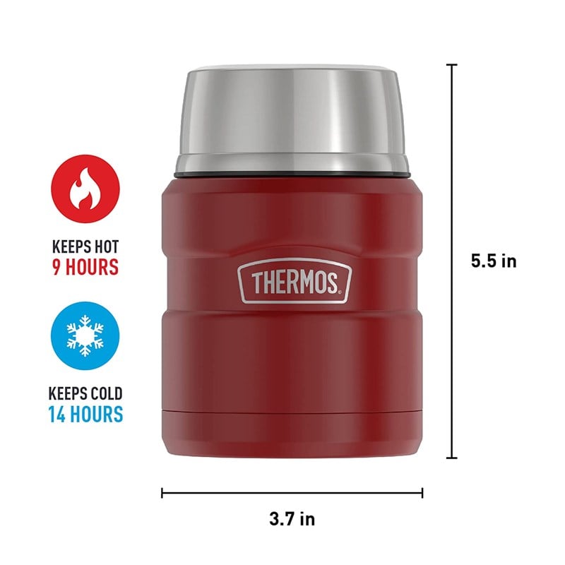 Thermos SK3000 Stainless King Yemek Termosu 0,47L Matte Rustic Red 075126