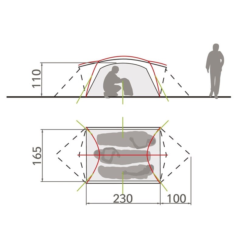 Vaude Mark L 3P 3 Kişilik 3 Mevsim Çadır 14553