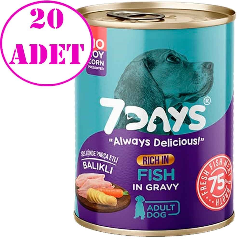 7 Days Köpek Konservesi Balıklı 415 Gr 20 AD 32130690 Quik Koli Köpek Konserve Mamaları Amazon Pet Center