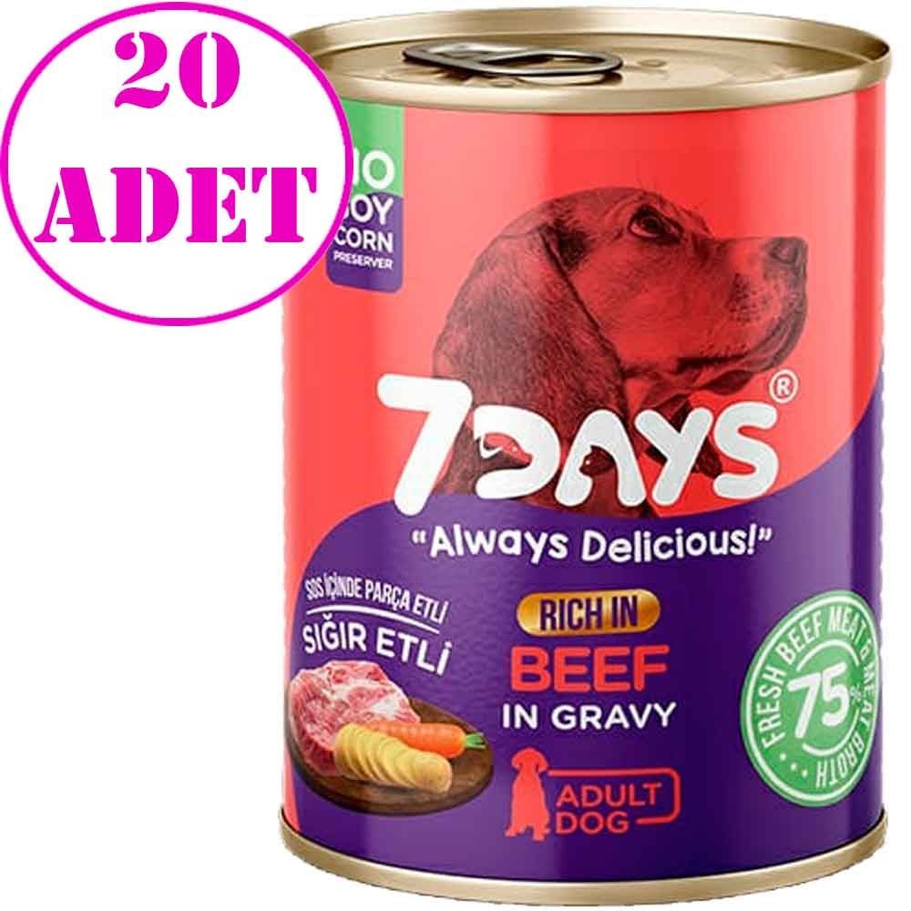 7 Days Köpek Konservesi Sığır Etli 415 Gr 20 AD 32130720 7 Days Yetişkin Köpek Konserveleri Amazon Pet Center