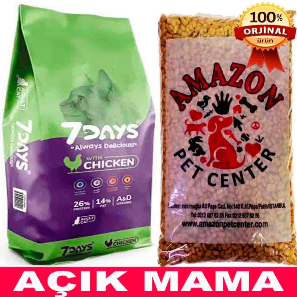 7 Days Tavuklu Yetişkin Kedi Maması Açık 1 Kg 32132106 Amazon Pet Center