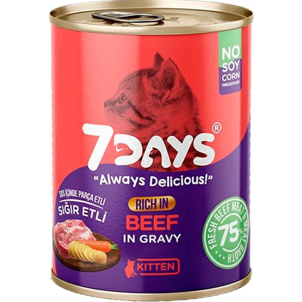 7 Days Yavru Kedi Konservesi Sığır Etli 415 Gr 8683497000191 7 Days Yavru Kedi Konserve Mamaları Amazon Pet Center