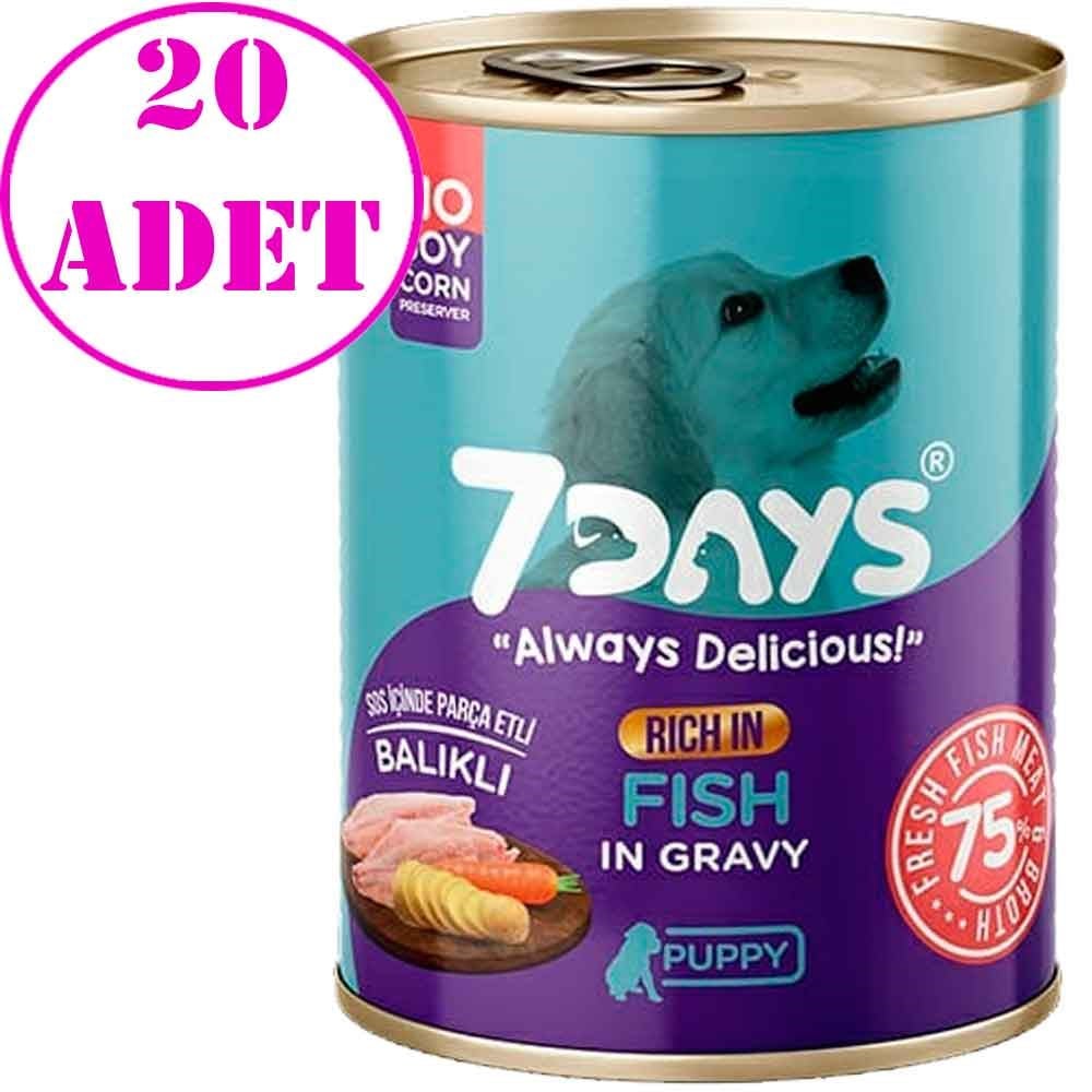 7 Days Yavru Köpek Konservesi Balıklı 415 Gr 20 AD 32130706 7 Days Koli Köpek Konserve Mamaları Amazon Pet Center
