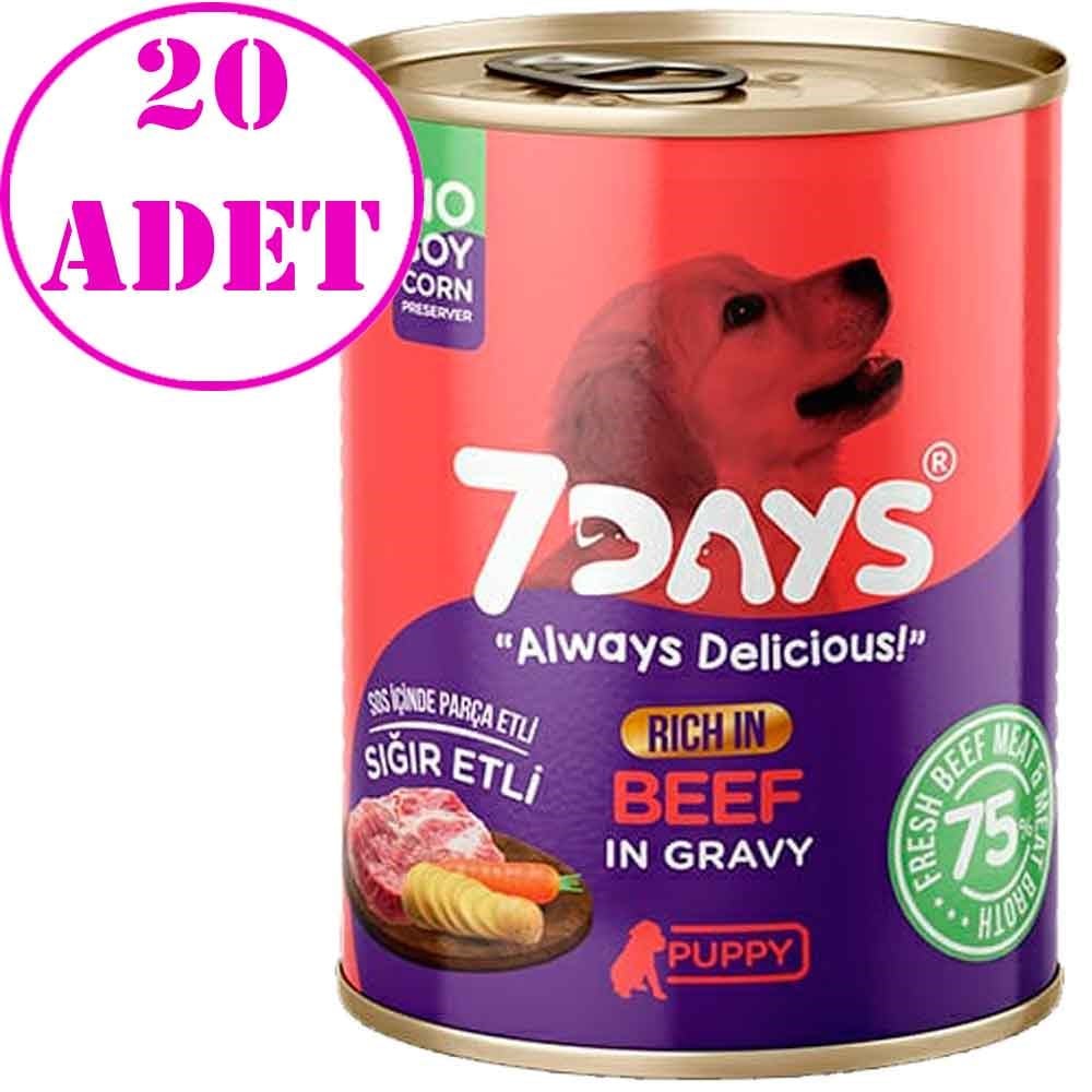 7 Days Yavru Köpek Konservesi Sığır Etli 415 Gr 20 AD 32130713 7 Days Koli Köpek Konserve Mamaları Amazon Pet Center
