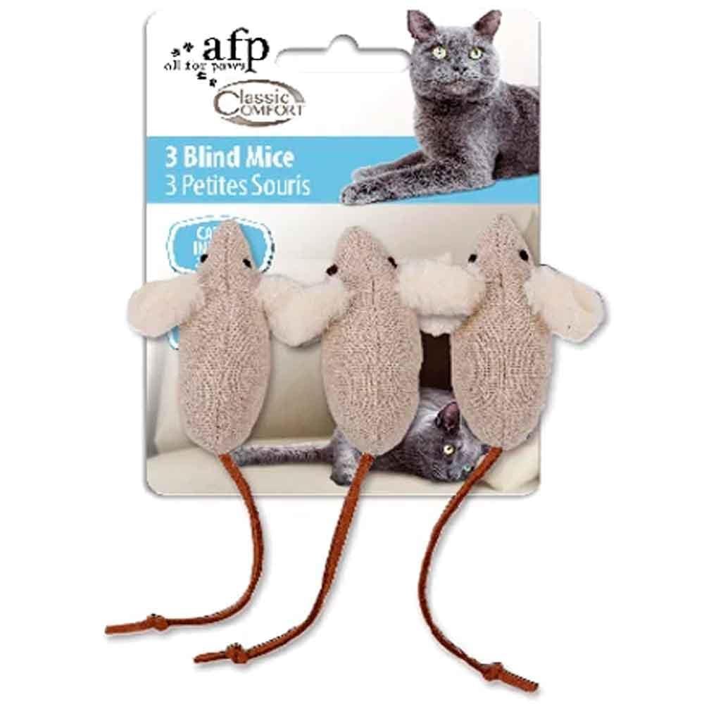 AFP Classic Comfort Kedi Oyuncağı Peluş Fare 3'lü 847922023737 Amazon Pet Center