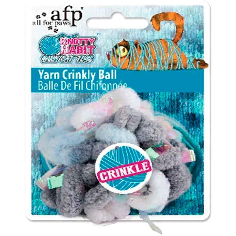 AFP Knotty Habit Kedi Oyuncağı Kıvırcık Renkli Yumak Top 847922029050 Amazon Pet Center