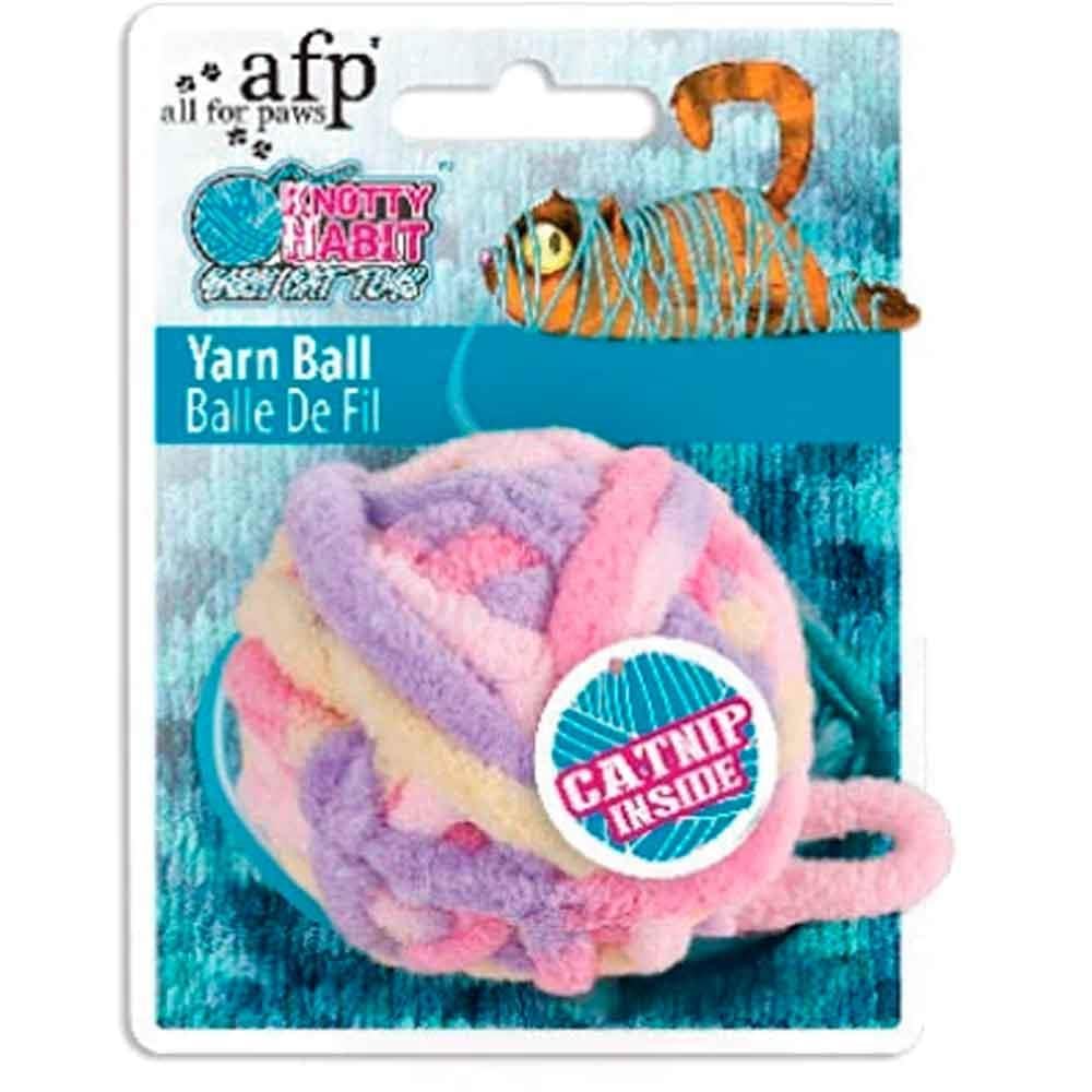 AFP Knotty Habit Kedi Oyuncağı Renkli Yumak Top 847922029012 Amazon Pet Center
