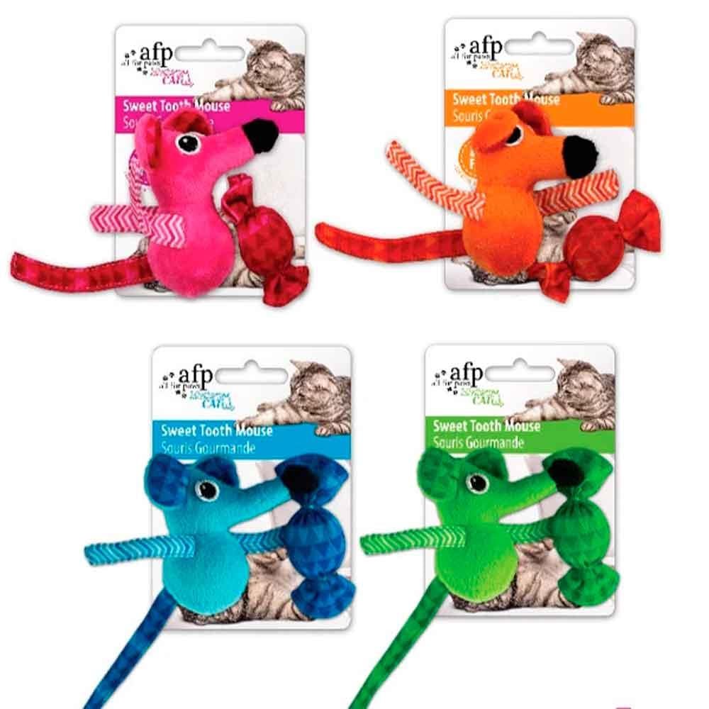 AFP Peluş Fare ve Şeker Kedi Oyuncağı 847922021436 Amazon Pet Center