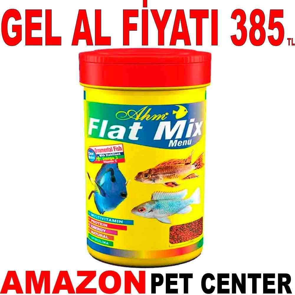 AHM Flat Mix Menu Balık Yemi 1 LT 21932007 Amazon Pet Center