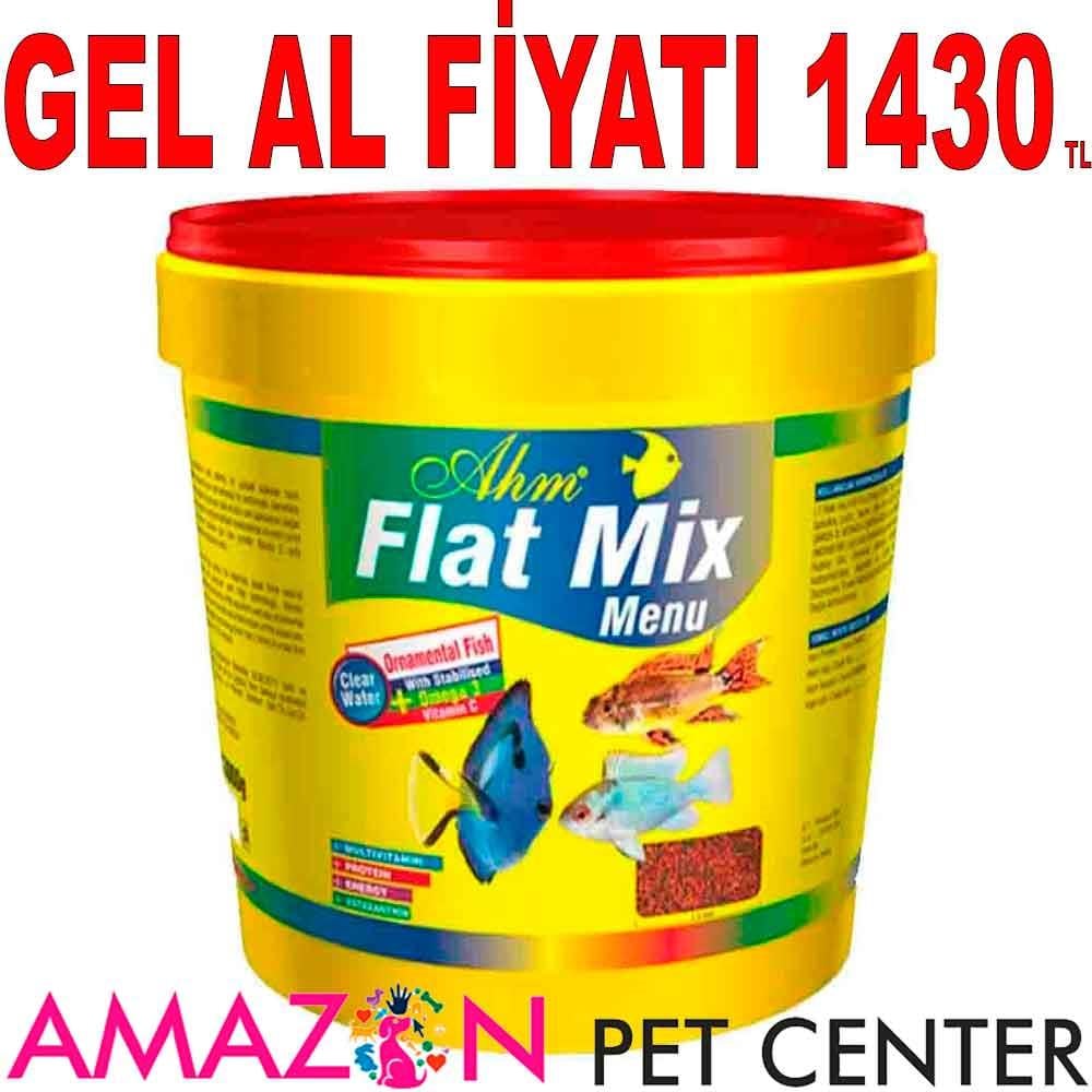 Ahm Flat Mix Menu Ufak Taneli Granül Balık Yemi Kova 3kg 18033007 Amazon Pet Center