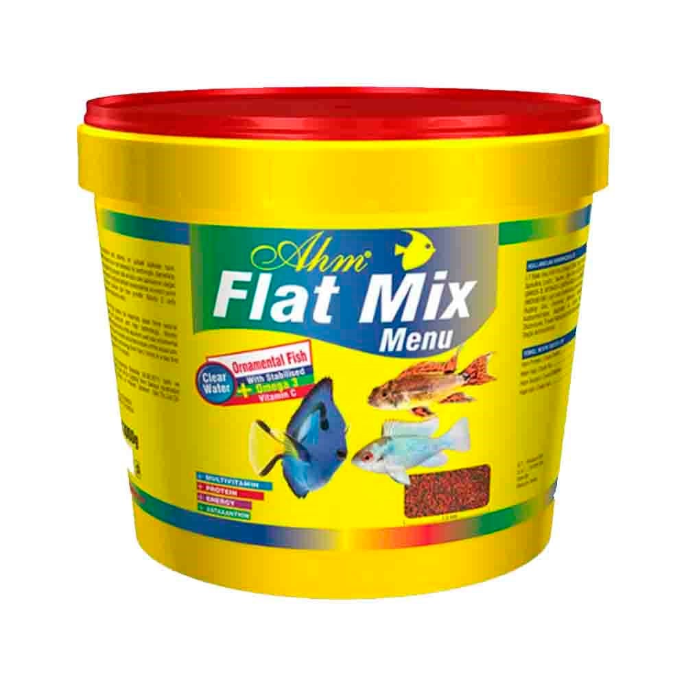 Ahm Flat Mix Menu Ufak Taneli Granül Balık Yemi Kova 3kg 8699375330977 Amazon Pet Center
