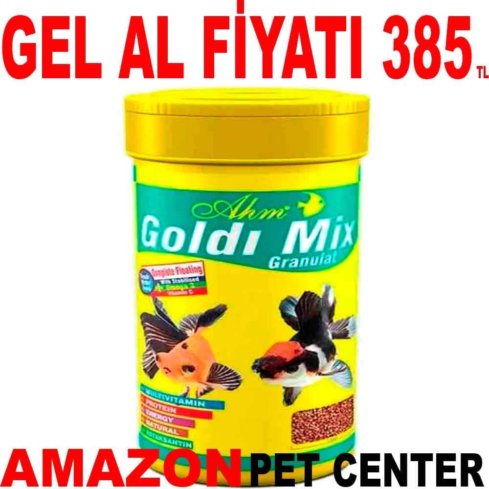 AHM Goldi Mix Granulat Balık Yemi 1 LT 21928000 Amazon Pet Center
