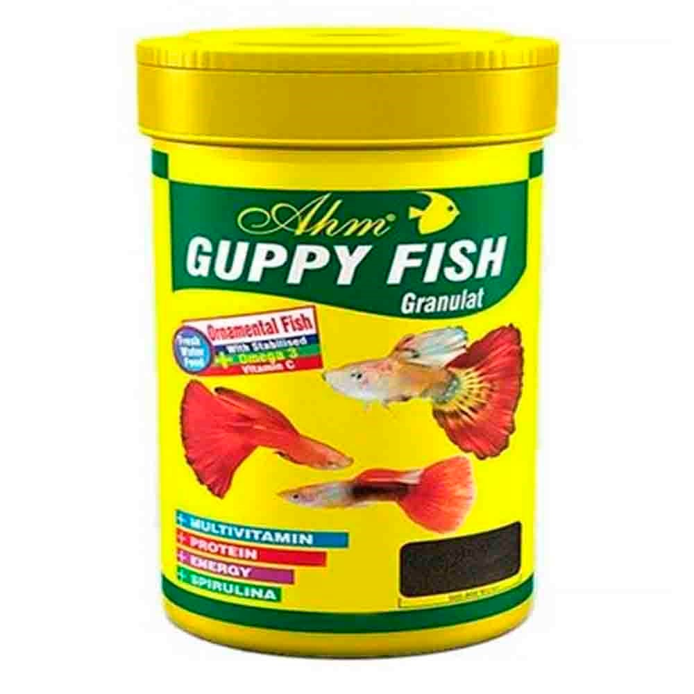 AHM Guppy Granul Food 100 ml Balık Yemi 8699375331967 Amazon Pet Center