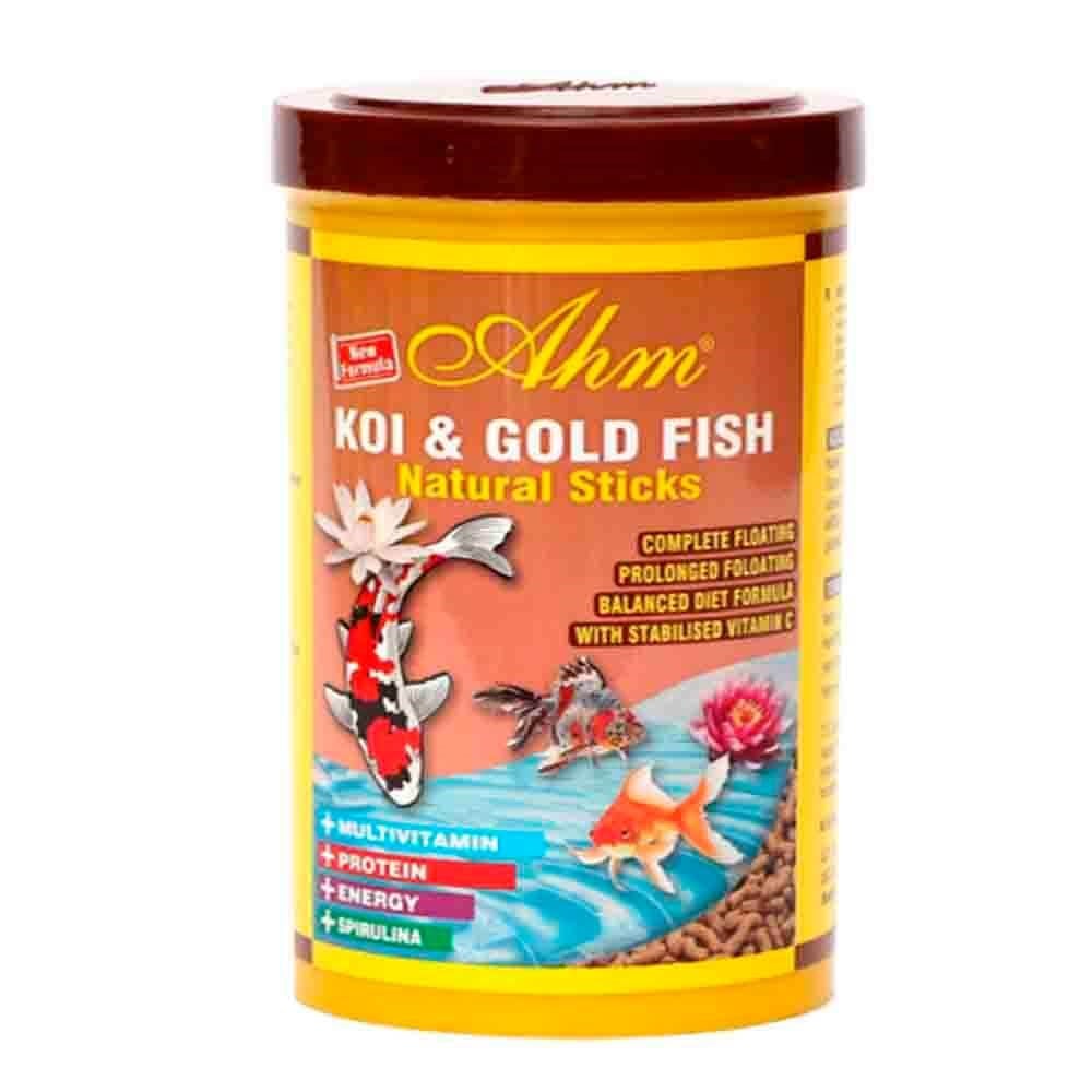 Ahm Pond Natural Sticks Koi Ve Japon Balığı Yemi 1000 ml 8699375333114 Ahm Tatlı Su Akvaryumu Balık Yemleri Amazon Pet Center