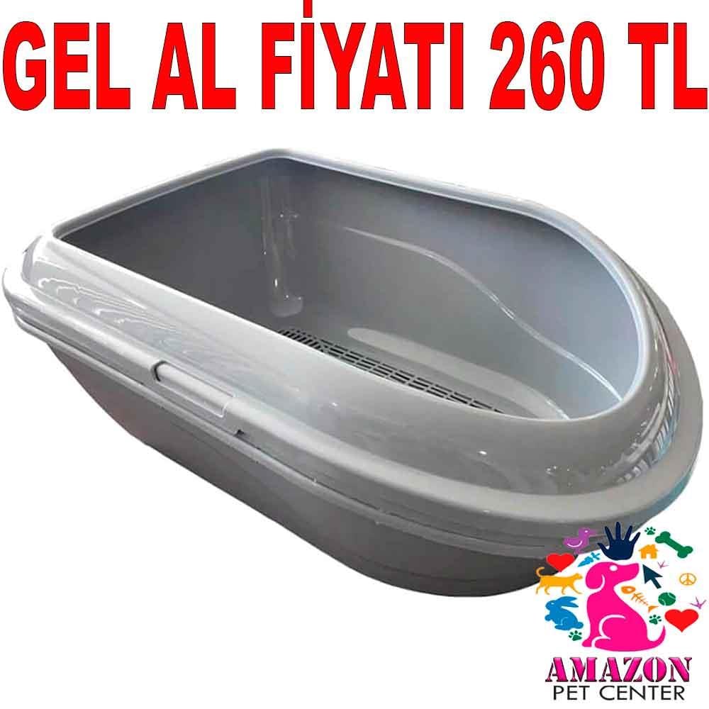Amazon Açık Elekli Kedi Tuvaleti Gri 20666002 Amazon Pet Center