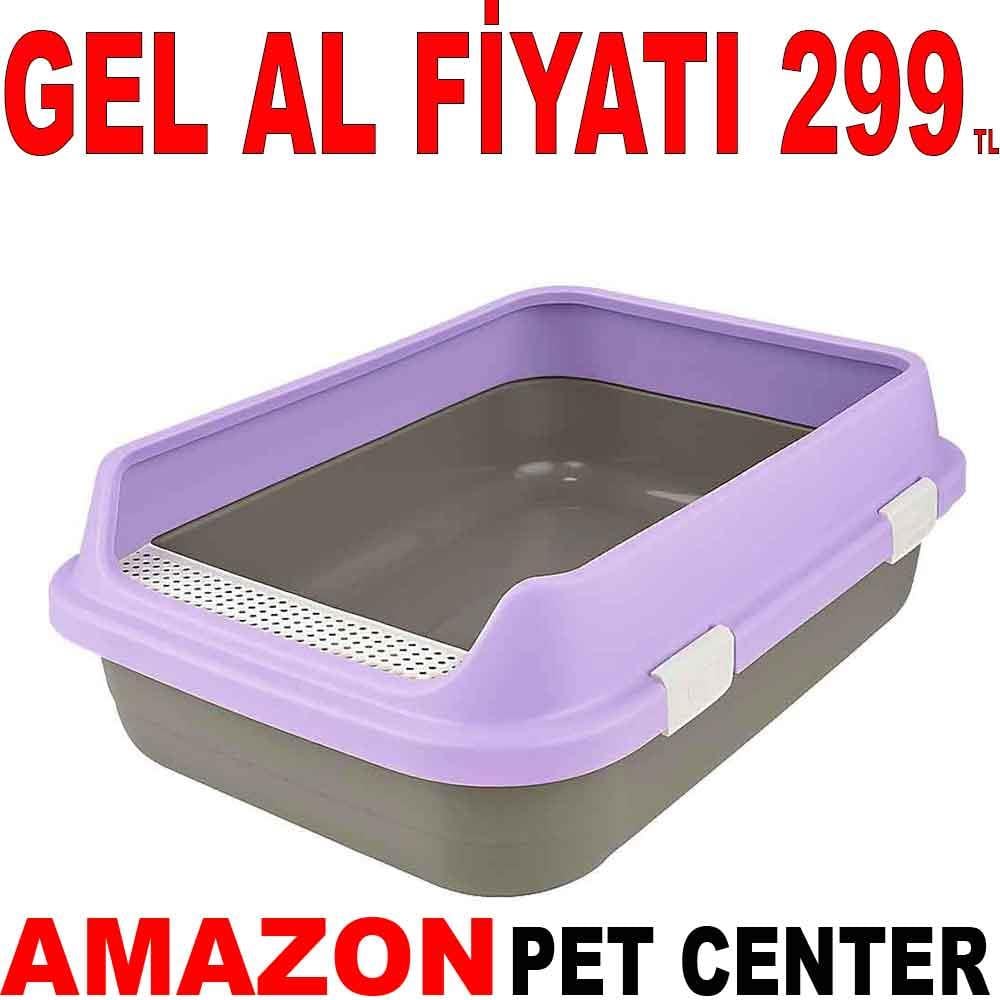 Amazon Açık Izgaralı Kedi Tuvaleti Lila Large 20679002 Amazon Pet Center