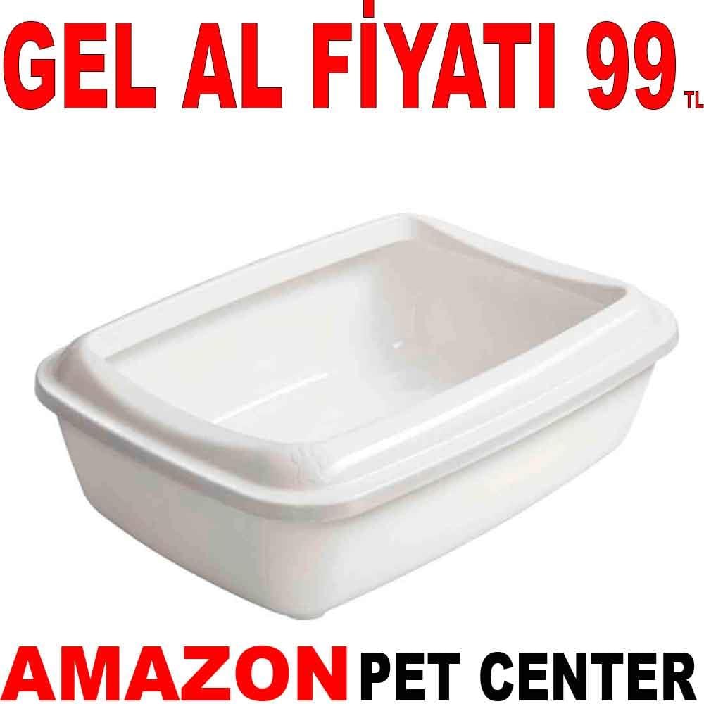 Amazon Açık Kedi Tuvaleti Beyaz 22480002 Amazon Pet Center