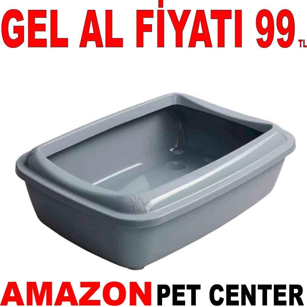 Amazon Açık Kedi Tuvaleti Gri 22482006 Amazon Pet Center