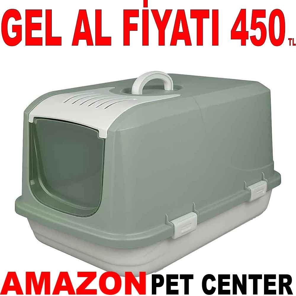 Amazon Kapalı Kedi Tuvaleti Haki M 22473004 Amazon Pet Center
