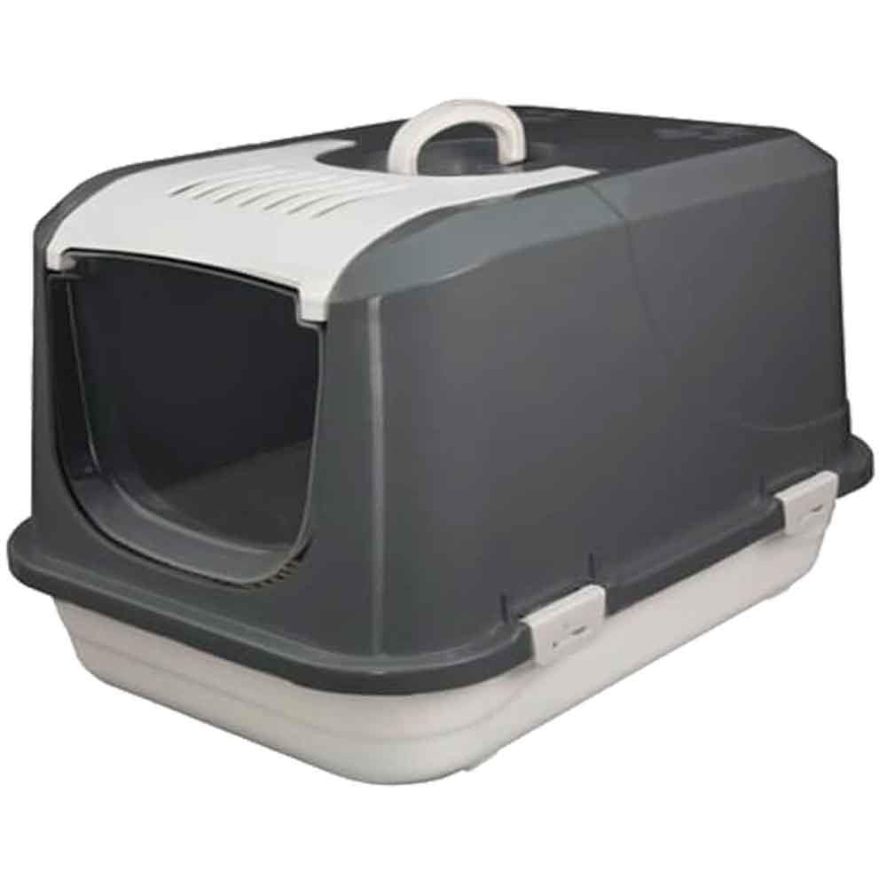 Amazon Kapalı Kedi Tuvaleti Koyu Gri M 20646004 Amazon Pet Center