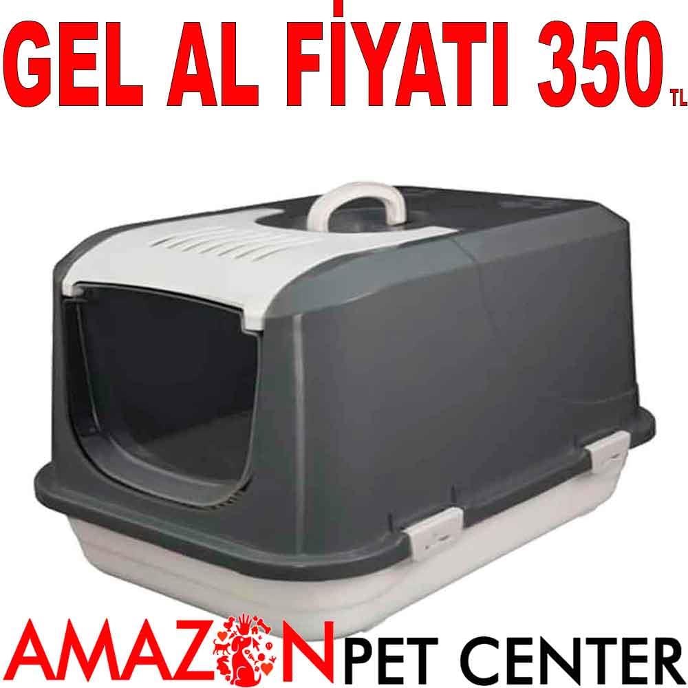 Amazon Kapalı Kedi Tuvaleti Koyu Gri S 21212000 Amazon Pet Center