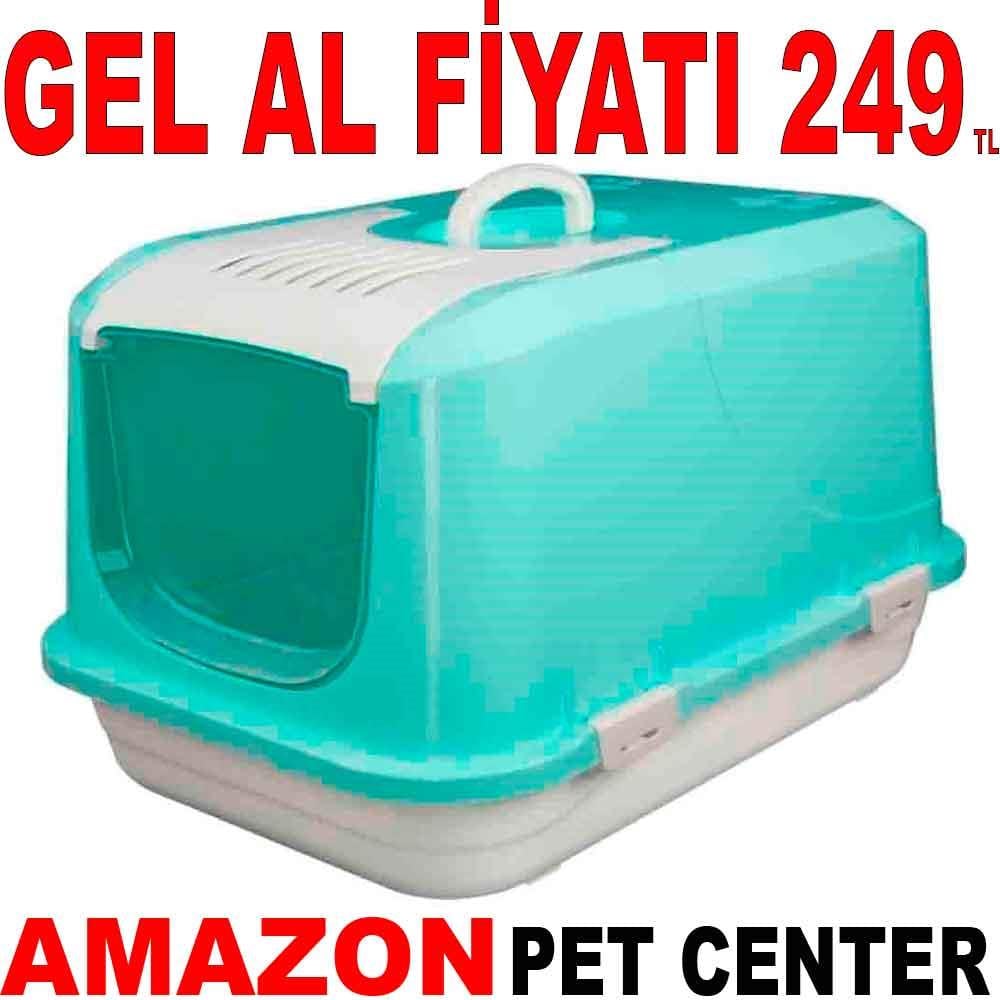 Amazon Kapalı Kedi Tuvaleti Yeşil S 35000082 Amazon Pet Center