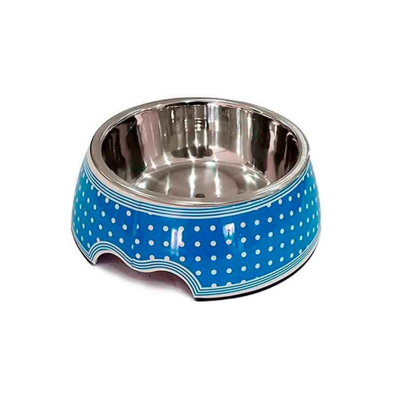 Amazon Pet Melamin/Çelik Mama Kabı Mavi Benekli 700 Ml 1802000157543 Amazon Pet Kedi Seramik Mama Ve Su Kabı Amazon Pet Center