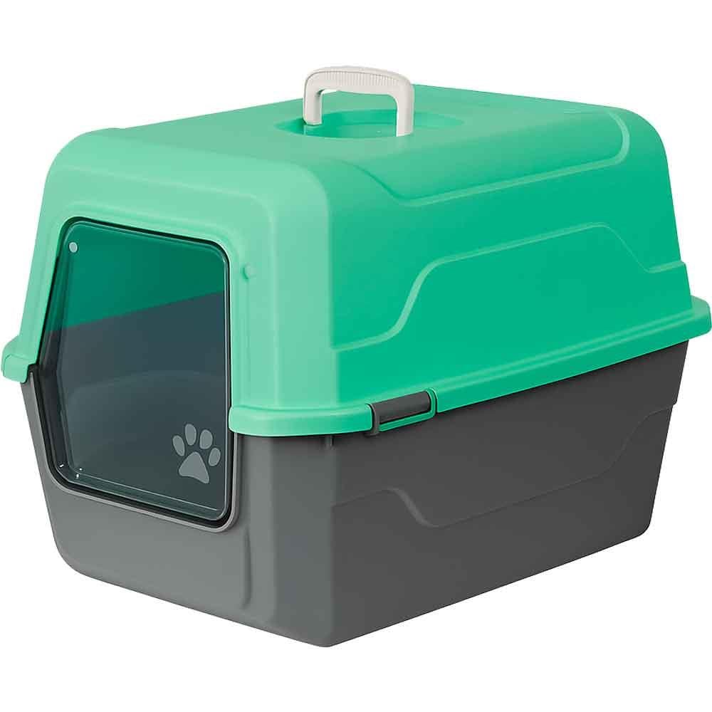 Amazon Tam Açılır Kapalı Kedi Tuvaleti Açık Yeşil 52x37x48 cm 35000204 Amazon Pet Center