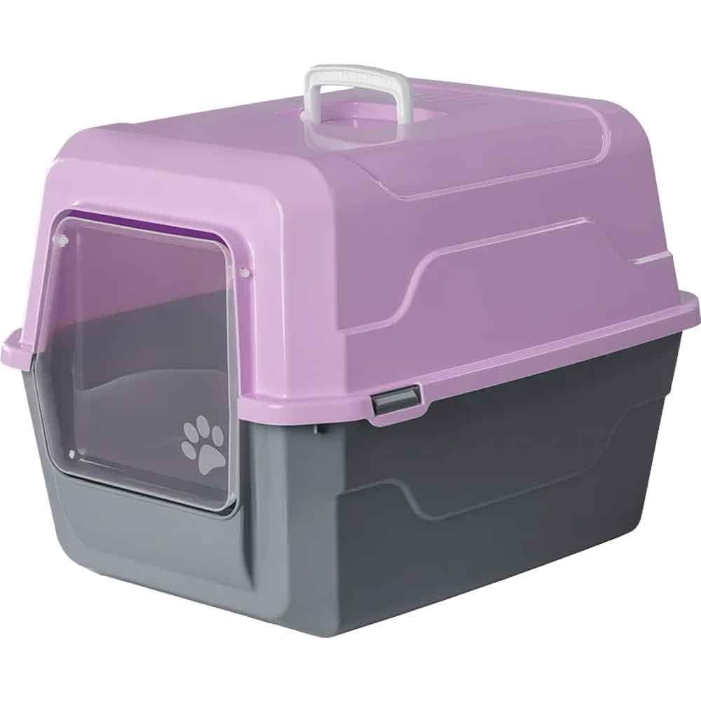 Amazon Tam Açılır Kapalı Kedi Tuvaleti Lila 52x37x48 cm 35000181 Amazon Pet Center