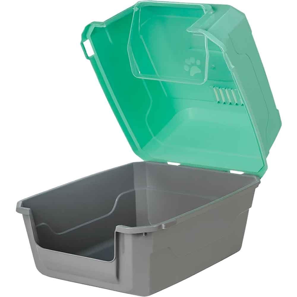 Amazon Tam Açılır Kapalı Kedi Tuvaleti Açık Yeşil 52x37x48 cm 35000204 Amazon Pet Center