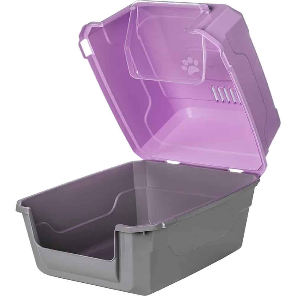Amazon Tam Açılır Kapalı Kedi Tuvaleti Lila 52x37x48 cm 35000181 Amazon Pet Center
