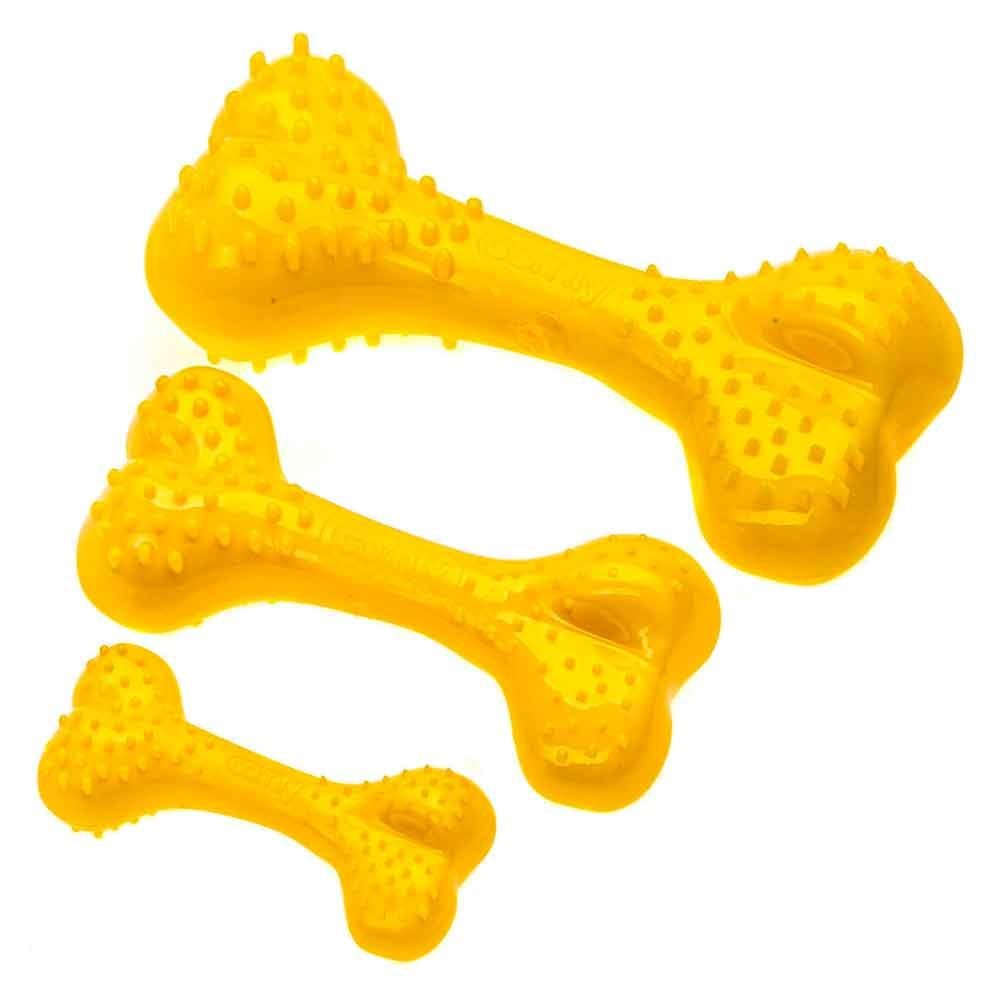 AQUAEL Comfy Toy Köpek Oyuncağı DENTAL BONE 12 Cm Sarı Ananas Aromalı 5905546336758 Amazon Pet Center