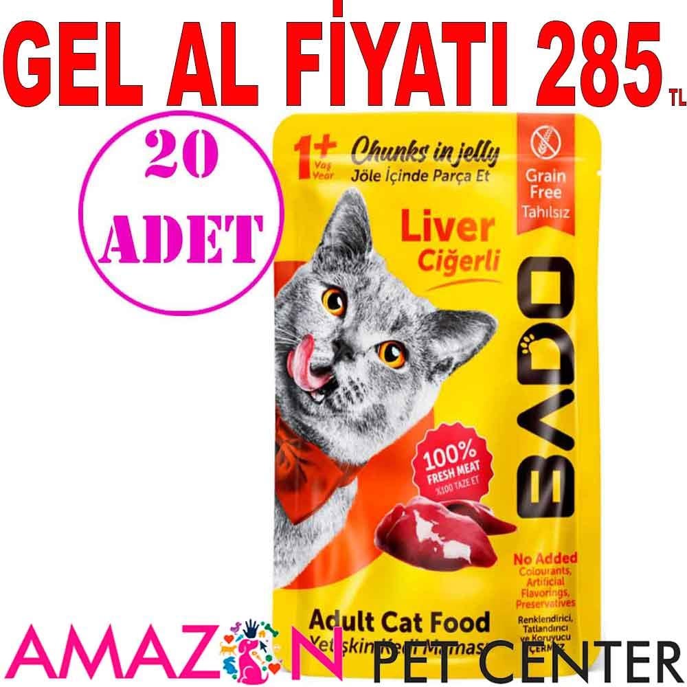 Bado Ciğerli Yetişkin Kedi Yaş Maması 85 Gr 20 AD 18064001 Amazon Pet Center