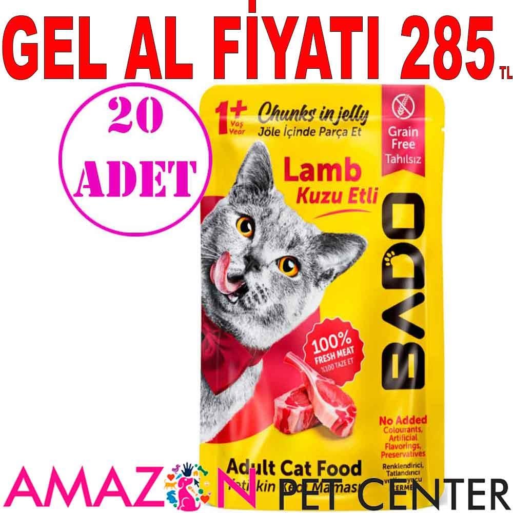 Bado Kedi Yaş Maması Kuzu Etli 85 Gr 20 AD 18061000 Amazon Pet Center