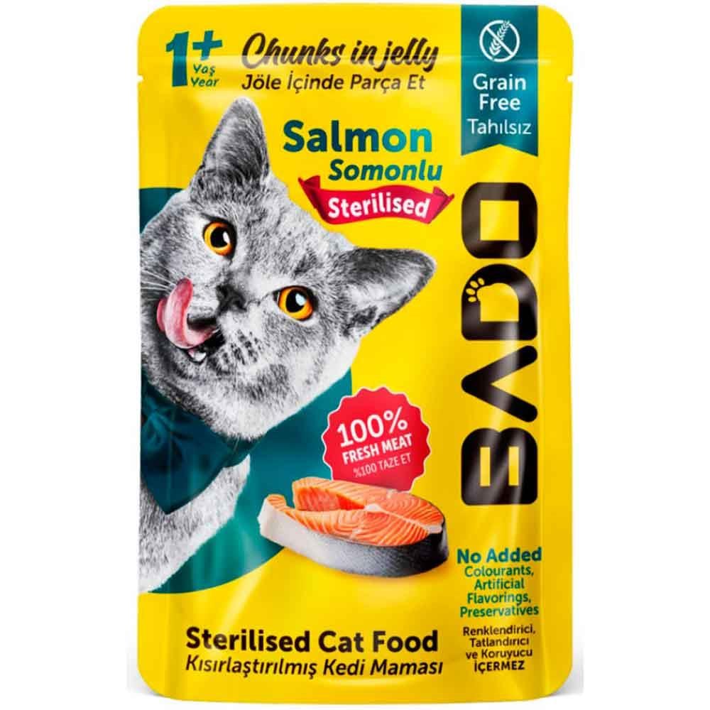 Bado Kısırlaştırılmış Somonlu Kedi Yaş Maması 85 Gr 8681889061492 Amazon Pet Center