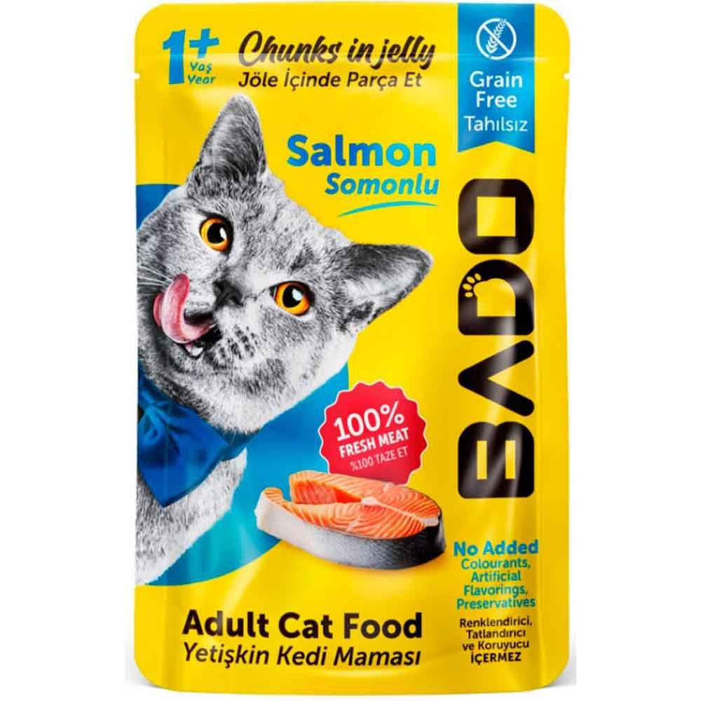 Bado Somonlu Kedi Yaş Maması 85 Gr 8681889061423 Amazon Pet Center