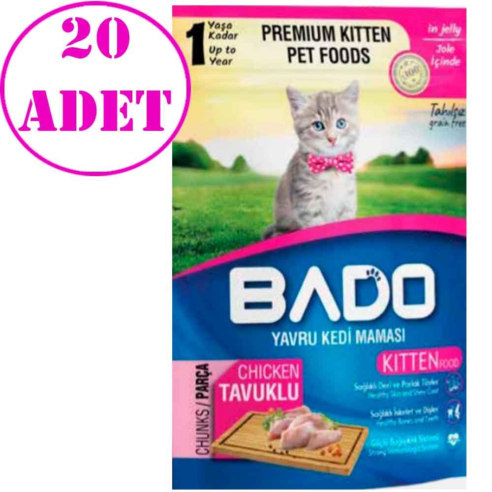 Bado Tavuklu Yavru Kedi Yaş Maması 85 Gr 20 AD 32136807 Amazon Pet Center