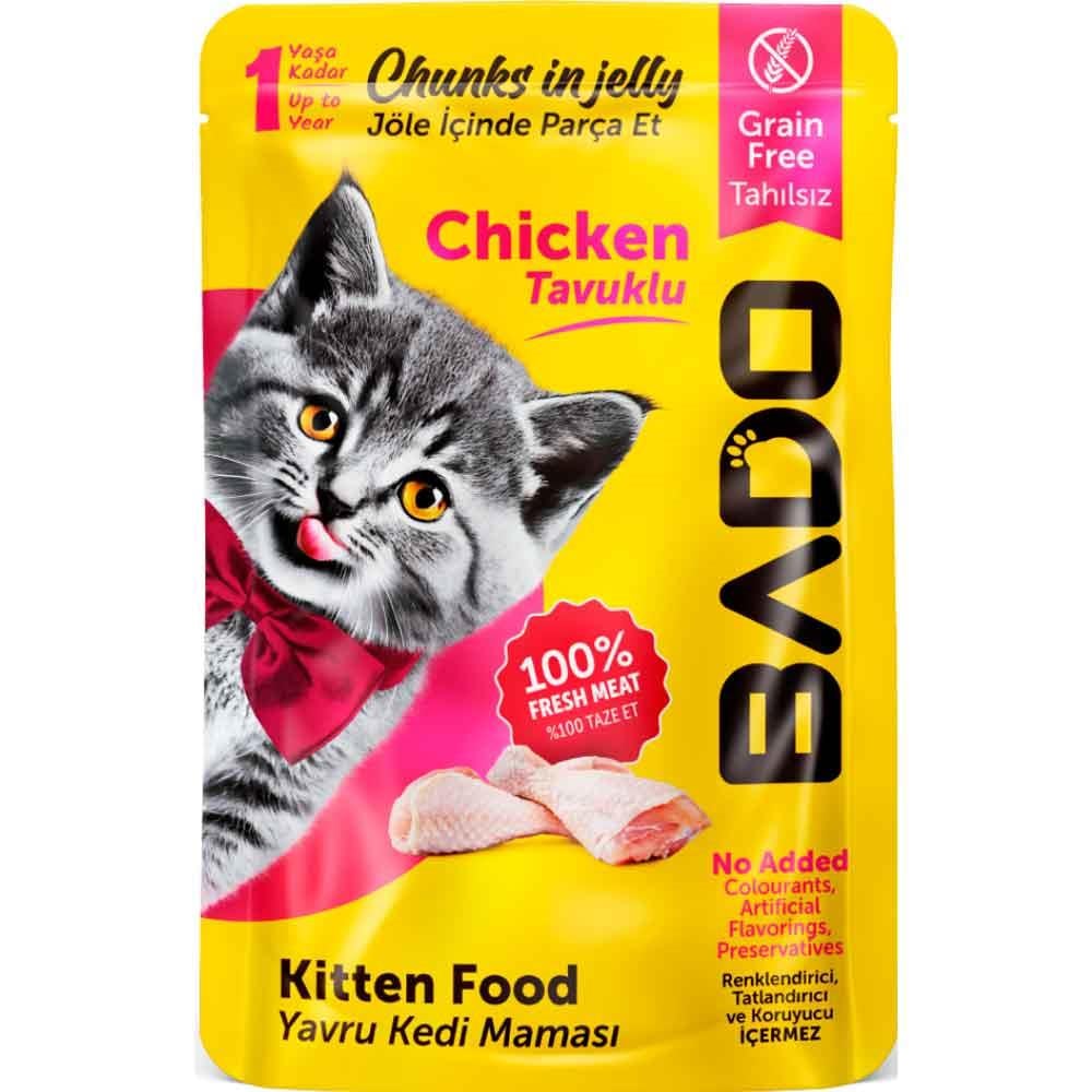 Bado Tavuklu Yavru Kedi Yaş Maması 85 Gr 8681889061461 Amazon Pet Center