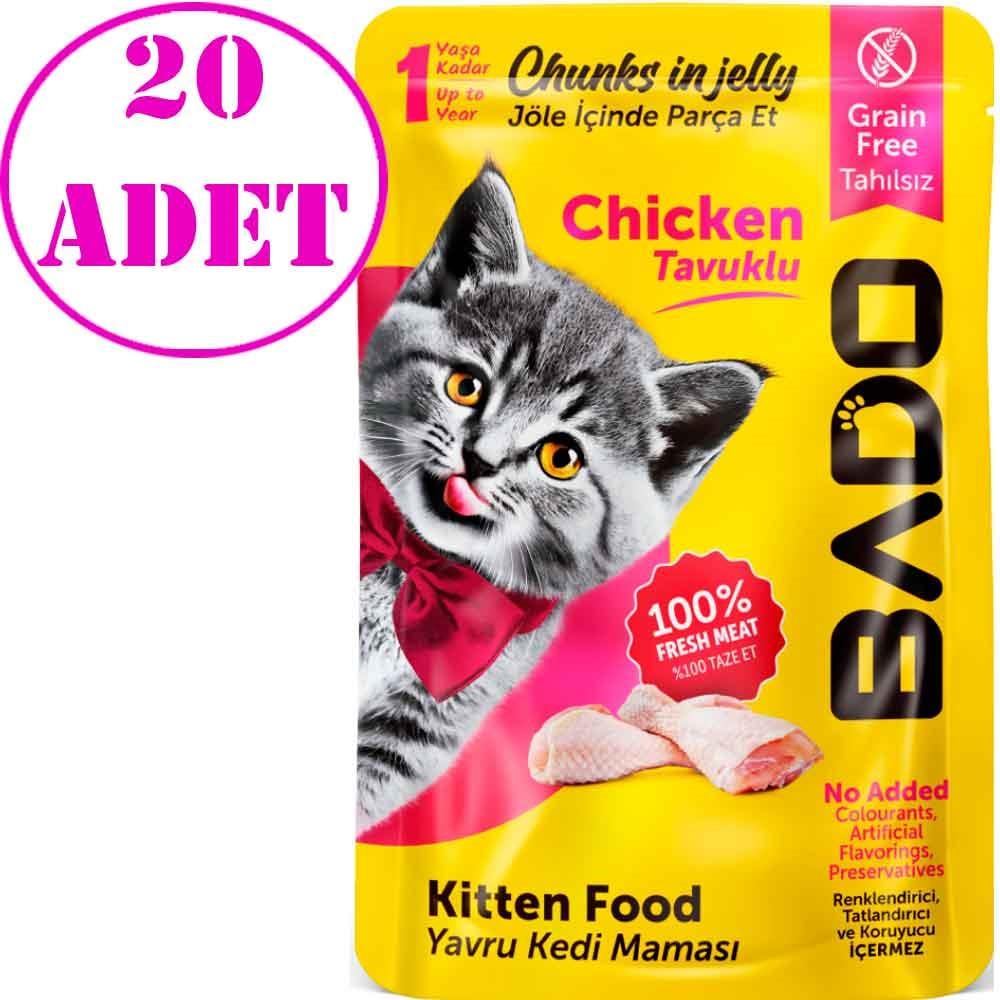 Bado Tavuklu Yavru Kedi Yaş Maması 85 Gr 20 AD 32136807 Amazon Pet Center
